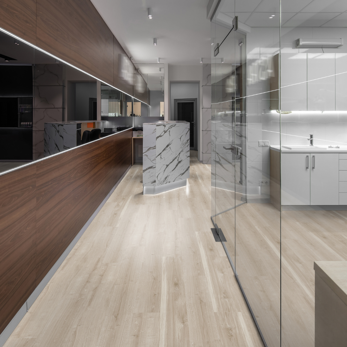 Rigidní plovoucí podlaha Aspecta Basics  Country Oak Ivory