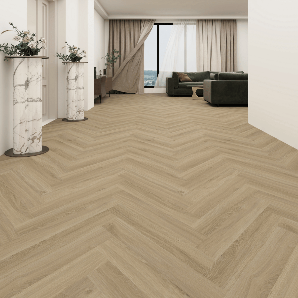 Vinylová podlaha Aspecta Contours Almond - Herringbone