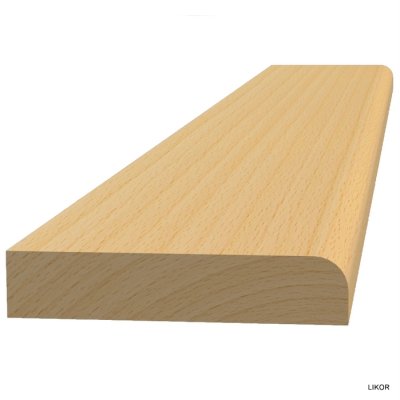 Práh dřevěný s radiusem BUK